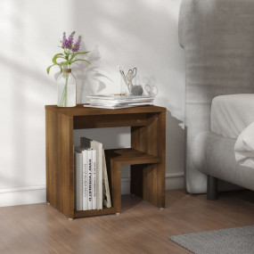 Bed Cabinet Brown Oak Engineered Wood Compact Bed Cabin...
