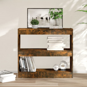 Book Cabinet Smoked oak Engineered wood Medium Book Cab...