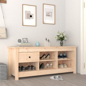 Shoe Cabinet Natural Pine Solid Pine Wood Medium Shoe C...