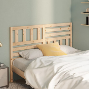 Bed Headboard Natural Wood Solid Pine Wood 65.4 x 1.6 x...