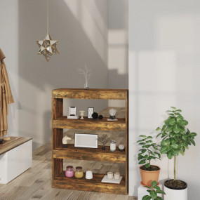Book Cabinet Smoked Oak Engineered wood Medium Book Cab...