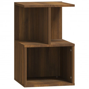 Nightstand Brown oak Engineered wood Small Nightstand S...
