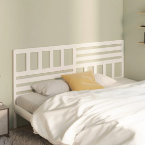 Bed Headboard White Solid Pine Wood 73 in x 39 in
