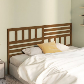 Bed Headboard Honey Brown Solid Pine Wood Large Simplis...