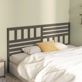 Bed Headboard Grey Solid pine wood Large Appealing Desi...