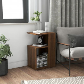 Side Table Brown Oak Engineered wood Medium Side Table