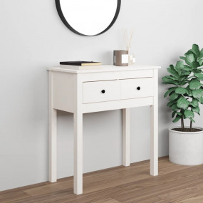 Console Table White Solid pine wood Medium Console Tabl...