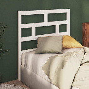 Bed Headboard White Solid pine wood 31.9 x 1.6 x 39.4 i...
