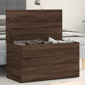 Storage Chest Brown Oak Engineered Wood Medium Storage