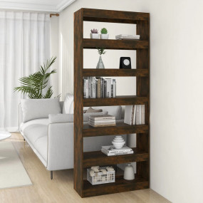 Book Cabinet Smoked oak Engineered wood Large Book Cabi...