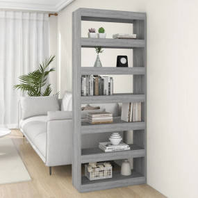 Book Cabinet Grey Sonoma Engineered Wood Large Book Cab...
