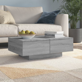 Coffee Table Grey Sonoma Engineered Wood 35.4 x 23.6 in...