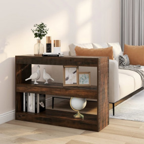 Bookcase Smoked Oak Engineered Wood Medium Bookcase Rec...