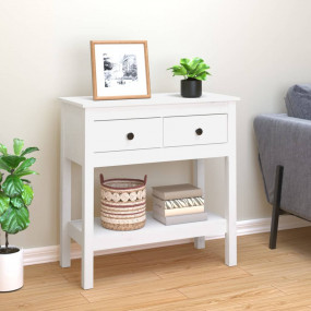 Console Table White Solid pine wood Medium-sized Consol...