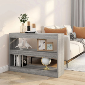 Bookcase Grey sonoma Engineered wood 39.4x11.8x28.3 in