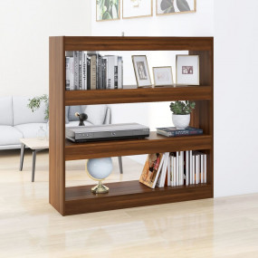 Book Cabinet Brown Oak Engineered Wood Medium Book Cabi...