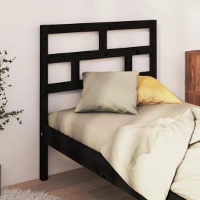 Bed Headboard Black Solid pine wood Durable Bed Headboa...