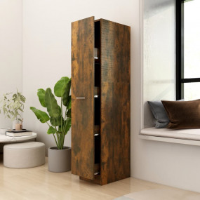 Apothecary Cabinet Smoked oak Engineered Wood Tall and ...