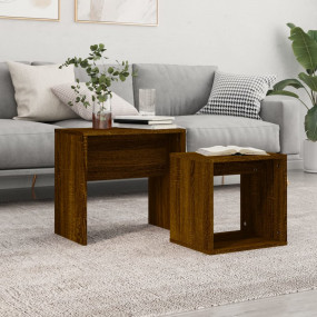 Nesting Coffee Table Brown oak Engineered wood Small St...
