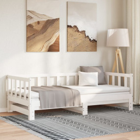 Day Bed White Solid pine wood Double
