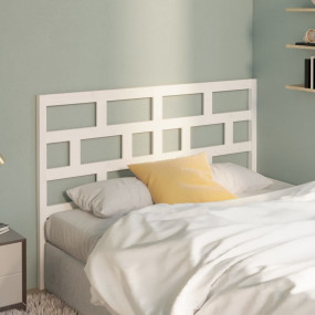 Bed Headboard White Solid Pine Wood Standard Appealing ...