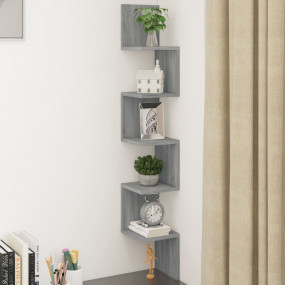 Wall Corner Shelf Gray sonoma Engineered wood