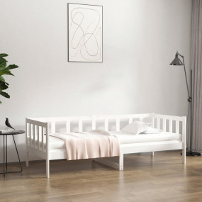 Day Bed White Solid pine wood 31.5x79 in Convertible Da...