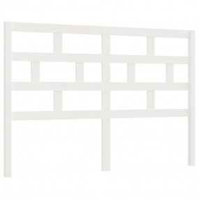 Bed Headboard White Solid Pine Wood 57.5 x 1.6 x 39.4 i...