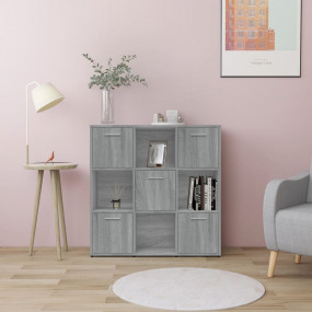 Book Cabinet Gray Sonoma Engineered Wood Medium Book Ca...