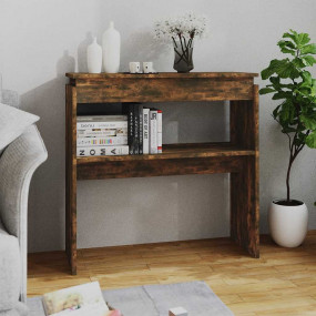Console Table Smoked Oak Engineered Wood