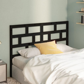 Bed Headboard Black Solid pine wood 61.4 inches Appeali...