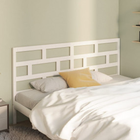 Bed Headboard White Solid pine wood 73.2 in x 1.6 in x ...
