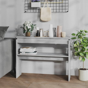 Console Table Grey Sonoma Engineered Wood Narrow Consol...