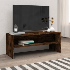 TV Cabinet Smoked Oak Engineered Wood Medium TV Cabinet