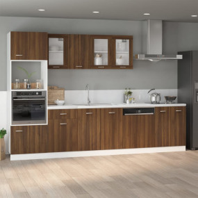 Bottom Cabinet Brown Oak Engineered Wood 23.6 x 18.1 x ...