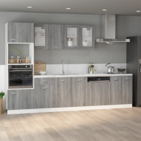 Sink Bottom Cabinet Gray Sonoma Engineered Wood Medium ...