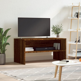 TV Cabinet Brown Oak Engineered Wood Medium TV Cabinet