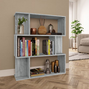 Book Cabinet Grey sonoma Engineered wood 31.5x9.4x37.8 ...