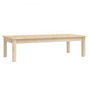 Coffee Table Brown Solid pine wood 43.3 in x 19.7 in x ...