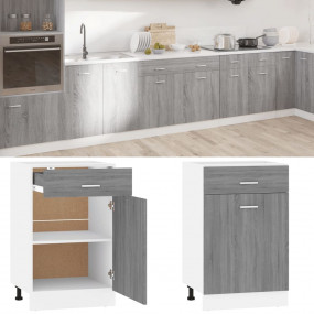 Drawer Bottom Cabinet Grey Sonoma Engineered Wood Mediu...