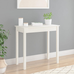 Console Table White Solid pine wood 31.5 x 15.7 x 29.5 ...