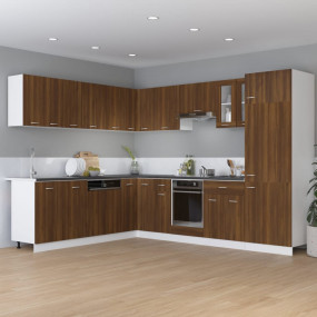 Drawer Bottom Cabinet Brown Oak Engineered Wood 23.6x18...