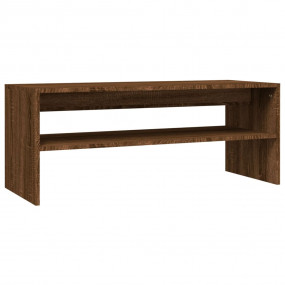 Coffee Table Brown Oak Engineered Wood 39.4x15.7x15.7 i...