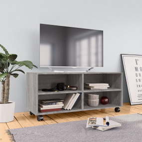 TV Cabinet With Casters Grey Sonoma Engineered wood Med...