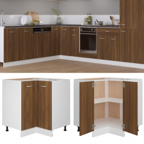 Kitchen Cabinet Brown Oak Engineered Wood Standard