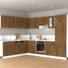 Hanging Cabinet Brown Oak Engineered Wood Medium Hangin...