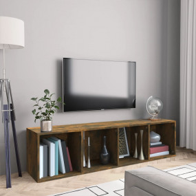 Book Cabinet Smoked Oak Engineered Wood 56.3 x 11.8 x 1...