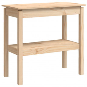 Console Table Natural Pine Solid Pine Wood Medium Conso...