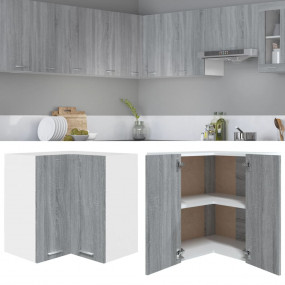 Hanging Corner Cabinet Grey Sonoma Engineered Wood Medi...