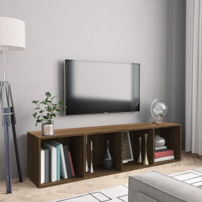 Book Cabinet Brown oak Engineered wood Medium Book Cabi...
